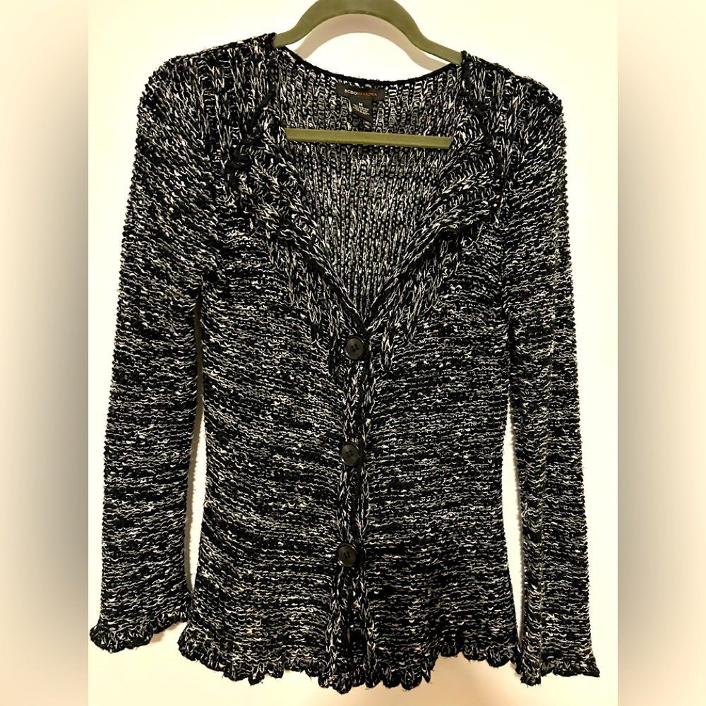 BCBG Fabulous  button down lightweight sweater. One of a kind. Super stylish.